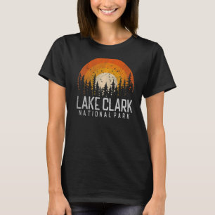 T-shirt Lake Clark US National Park Alaska Vintage Retro 8