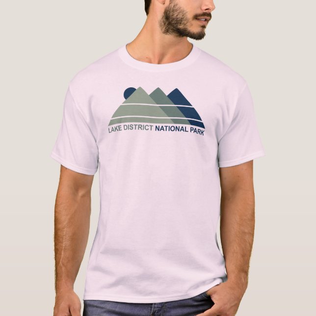 T-shirt Lake District National Park Mountain Sun (Devant)