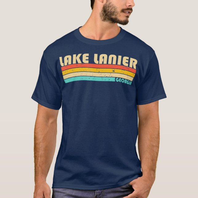 T-shirt LAKE LANIER GEORGIA Funny Fishing Camping Summer (Devant)