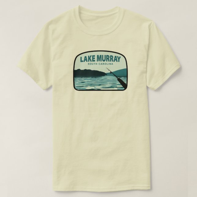 T-shirt Lake Murray South Carolina Fishing Rod (Design devant)