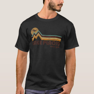 T-shirt Lake Placid New York NY 70s 80s Style Rétro Vintag