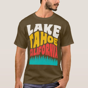 T-shirt Lake Tahoe California Mountains Randonnée Retro Ty