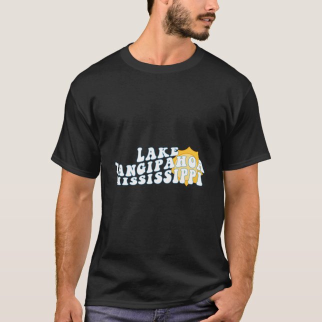 T-shirt Lake Tangipahoa Mississippi Ms Wavy Vacation (Devant)