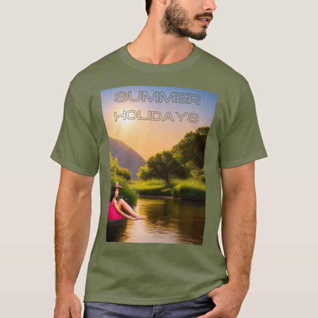 T-shirt Lakeside Bliss : Retraite d'été (Devant)