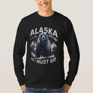 T-shirt L'Alaska appelle et je dois y aller, l'ours de l'A