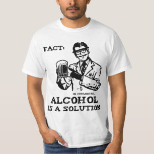 T-shirt L'alcool est une solution en chimie rétro