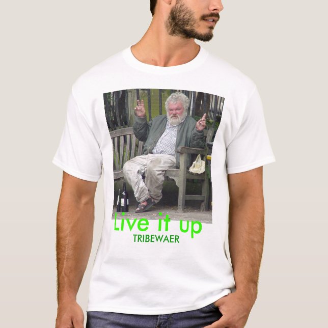 T-shirt l'alcoolique, vivent il, TRIBEWAER (Devant)