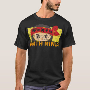 T-shirt L'algèbre de l'école Math ninja cite des enfants a