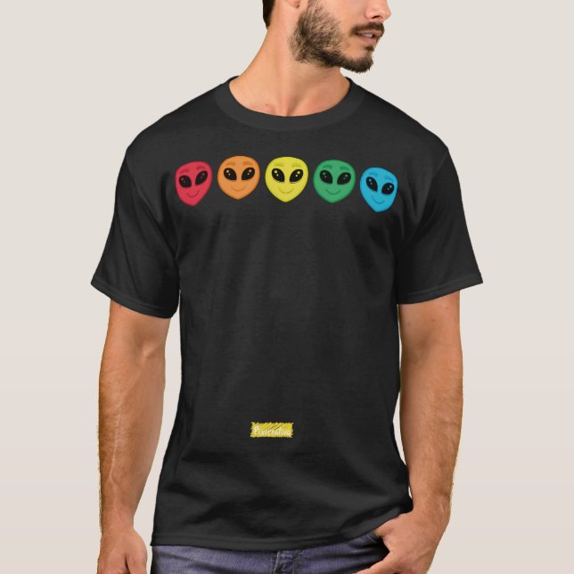 T-shirt L'alien multicolore (Devant)