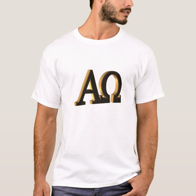T-shirt L'alpha et le symbole omega 3D (Devant)