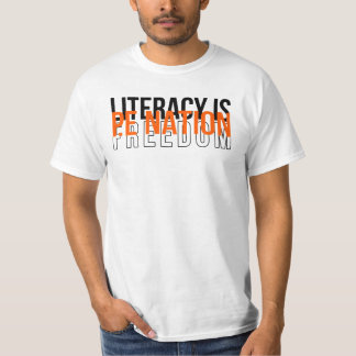 T-shirt L'alphabétisation est la liberté Vintage
