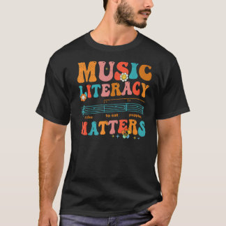 T-shirt L'alphabétisation musicale compte que j'aime mange