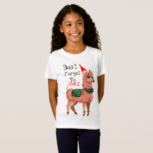 T-Shirt lama à Noël