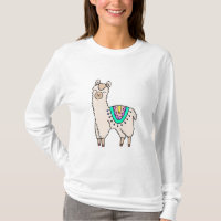 lama alpaga de dessin animé souriant et heureux