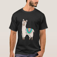 lama alpaga de dessin animé souriant et heureux
