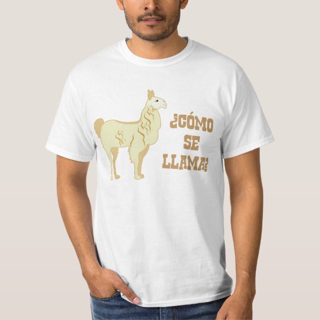 T-shirt Lama de Se de Como ?  Quel est votre nom ? (Devant)
