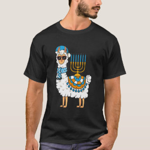 T-shirt Lama Hanoukka Happy Hanukah Pajama Famille Matchi