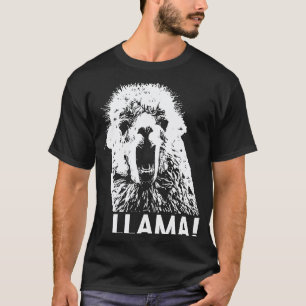 T-shirt Lama qui hurle Alpaca sans drame