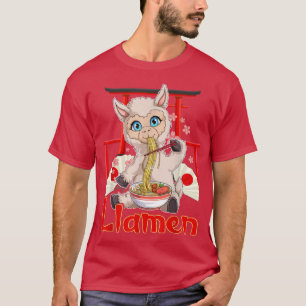 T-shirt Lama Ramen Japonais Anime Cadeaux Garçons Filles O