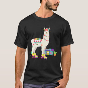 T-shirt lama Roller Skate Derby Rétro 70s 80s Cactus boo