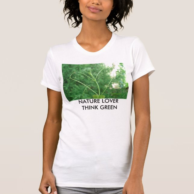 T-SHIRT L'AMANT DE NATURE PENSENT LE VERT (Devant)