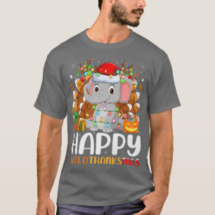 T-shirt L'Amant Eléphant Halloween Noël Joyeux Hallothan