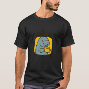 T-shirt Lamantin Charmant Vache Marine Buvant du Thé Drôle