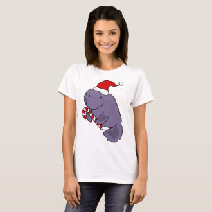 T-shirt Lamantin drôle dans la bande dessinée de Noël d