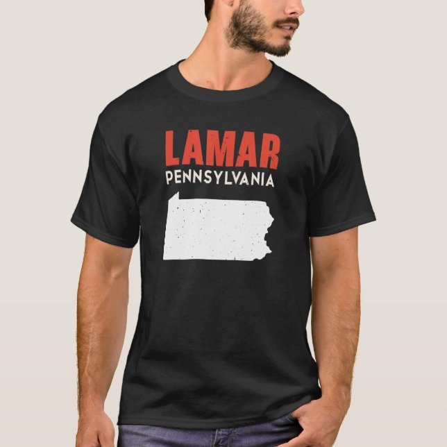 T-shirt Lamar Pennsylvania USA State America Travel (Devant)