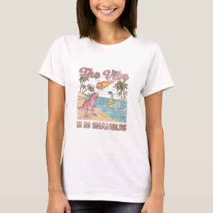 T-shirt L'ambiance est en ruine Rétro Dinosaure Été