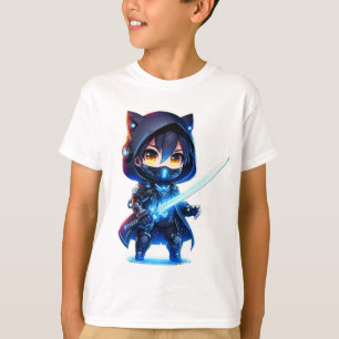 T-shirt Lame de néon - Chibi Cyber Ninja