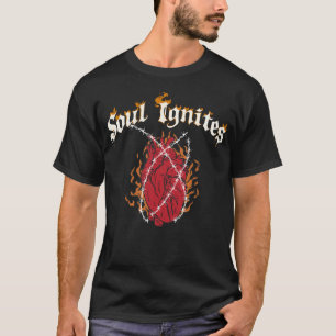 T-shirt L'âme du coeur du feu déclenche Rock