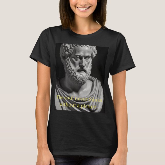 T-shirt L'âme ne pense jamais sans image (Devant)