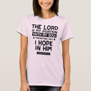 T-shirt Lamentations 3:24 Le Seigneur est mes Partages Cit