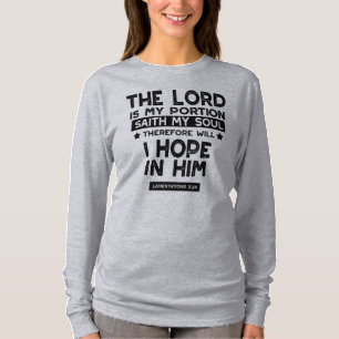 T-shirt Lamentations 3:24 Le Seigneur est mes Partages Cit