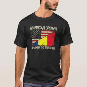 T-shirt L'Américain A Cultivé Roumain À L'Oone Us Roumanie
