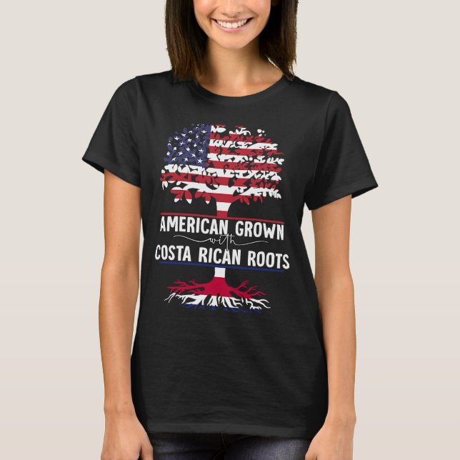T-shirt L'Américain Cultive Avec Les Racines Du Costa Rica (Devant)