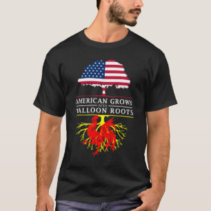 T-shirt L'Américain développé avec le Wallon enracine   la
