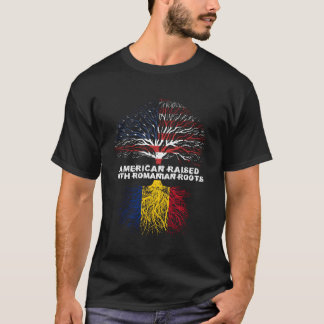 T-shirt L'Américain Élevé Avec Des Racines Roumaines Rouma