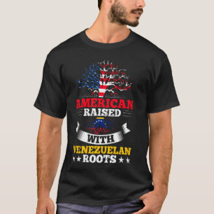 T-shirt L'Américain Élevé Avec La Culture Vénézuélienne