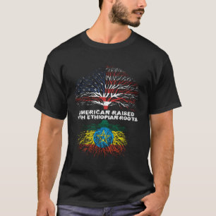 T-shirt L'Américain Élevé Avec Les Racines Éthiopiennes Ét
