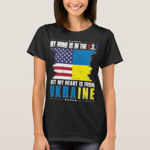 T-shirt L'Américain grandisse Ukrainien Américain d'Ukra