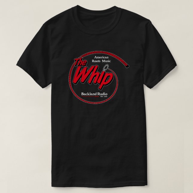 T-shirt L'Américain rouge et blanc de fouet enracine le (Design devant)