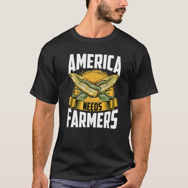 T-shirt L'Amérique a besoin de fermiers Agriculture Agrico (Devant)