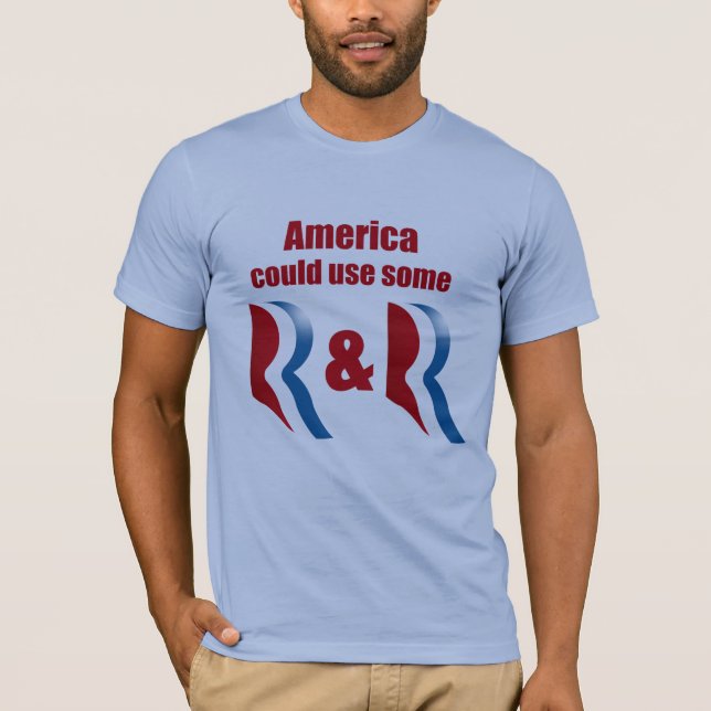 T-SHIRT L'AMÉRIQUE A PU EMPLOYER UN CERTAIN R ET UN R - (Devant)