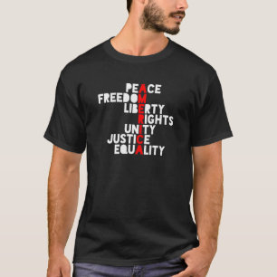 T-shirt L'Amérique anti-Trump Signifie Unité Paix Résiste 