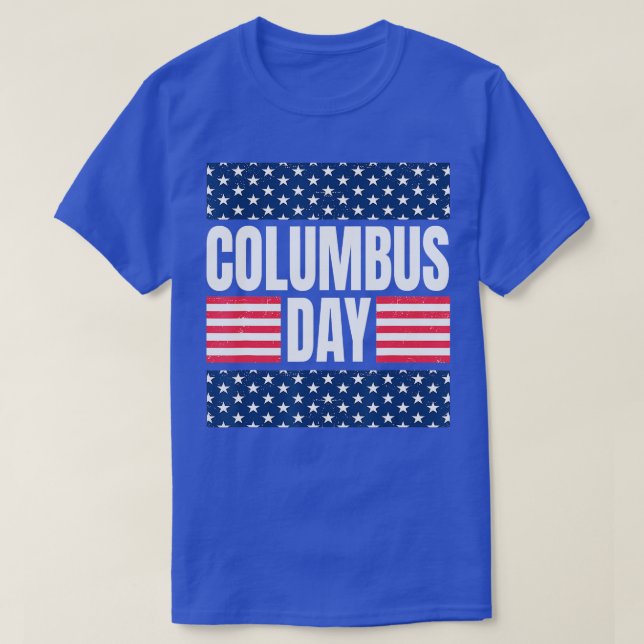 T-shirt L'Amérique célèbre la fête de Christophe Colomb (Design devant)