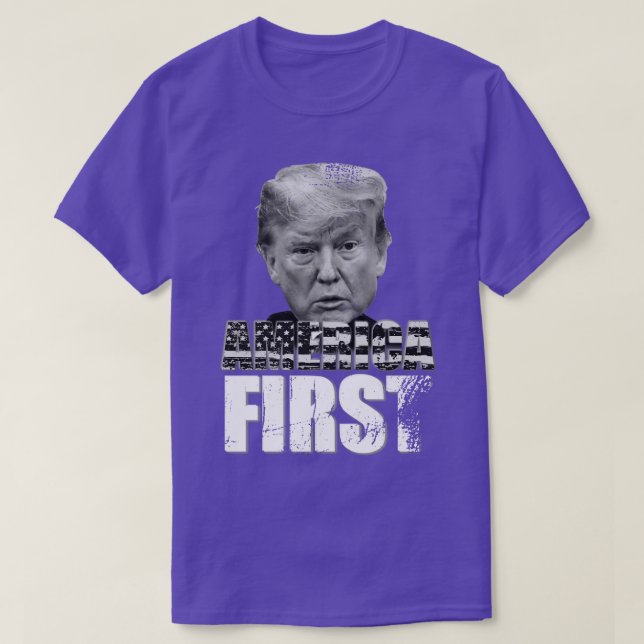T-shirt L'Amérique d'abord Trump (Design devant)