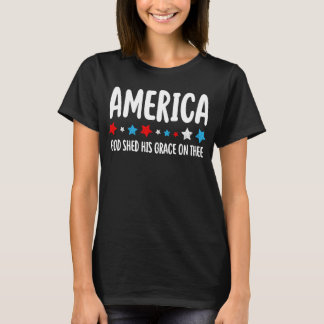 T-shirt L'Amérique des femmes Dieu a partagé sa grâce sur 