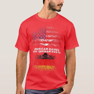 T-shirt L'Amérique élevée avec les racines allemandes Alle